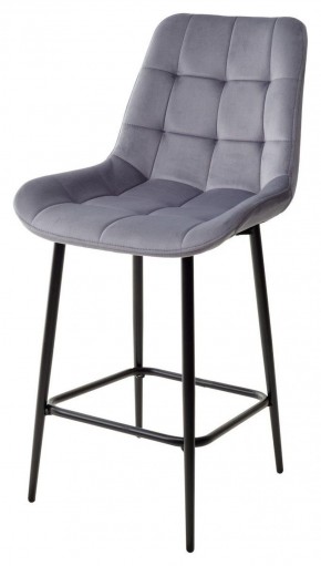 Полубарный стул ХОФМАН, цвет H-14 Серый, велюр / черный каркас H=63cm М-City в Сысерти - sysert.mebel-74.com | фото
