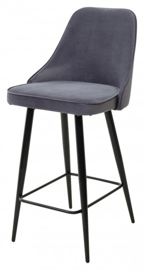 Полубарный стул NEPAL-PB СЕРЫЙ #27, велюр/ черный каркас (H=68cm) М-City в Сысерти - sysert.mebel-74.com | фото