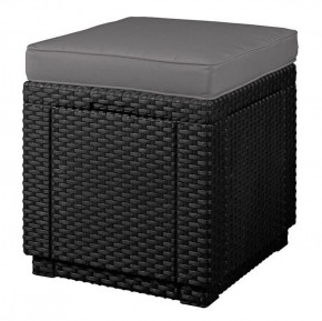 Пуфик Куб с подушкой (Cube with cushion) графит - прохладный серый в Сысерти - sysert.mebel-74.com | фото