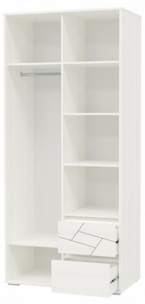 Шкаф 2-х дверный с ящиками АДЕЛИНА (4-4831рам.б) в Сысерти - sysert.mebel-74.com | фото
