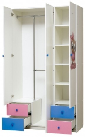 Шкаф 3-х дверный с ящиками и фотопечатью Совята 3.1 (1200) в Сысерти - sysert.mebel-74.com | фото