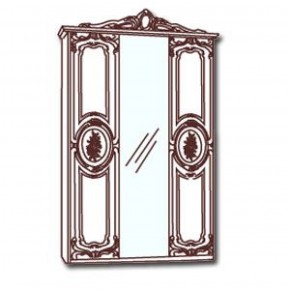 Шкаф 3-х дверный с зеркалами (01.143) Роза (беж) в Сысерти - sysert.mebel-74.com | фото