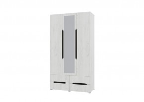 Шкаф 3х створчатый с ящиками и зеркалом Вега (Крафт белый - Венге) в Сысерти - sysert.mebel-74.com | фото