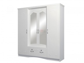 Шкаф 4-х дверный для одежды и белья Ольга-10 МДФ в Сысерти - sysert.mebel-74.com | фото