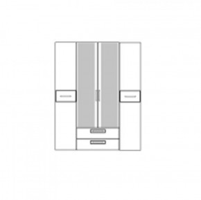 Шкаф 4-х дверный с ящиками М-1 Серия Вега (с зеркалом) в Сысерти - sysert.mebel-74.com | фото
