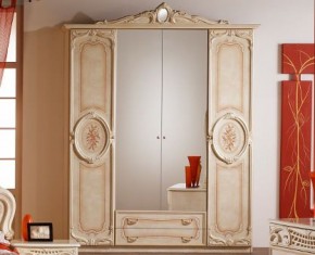 Шкаф 4-х дверный с зеркалами (01.144) Роза (беж) в Сысерти - sysert.mebel-74.com | фото
