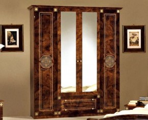 Шкаф 4-х дверный с зеркалами (02.144) Рома (орех) в Сысерти - sysert.mebel-74.com | фото