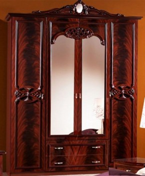 Шкаф 4-х дверный с зеркалами (03.144) Ольга (могано) в Сысерти - sysert.mebel-74.com | фото
