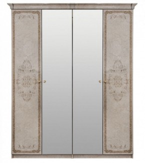 Шкаф 4-х створчатый (2+2) с Зеркалом Патрисия (крем) в Сысерти - sysert.mebel-74.com | фото