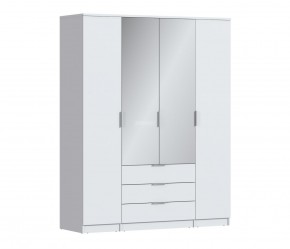 Шкаф 4х дверный с зеркалами Николь СБ-2595/1 (Белый) в Сысерти - sysert.mebel-74.com | фото