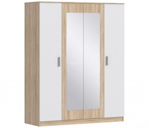 Шкаф 4х дверный с зеркалами Уют СБ-2750/1 (Дуб Сонома/Белый) в Сысерти - sysert.mebel-74.com | фото