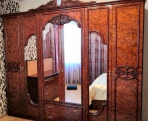 Шкаф 6-и дверный с зеркалами (03.146) Ольга (орех) в Сысерти - sysert.mebel-74.com | фото