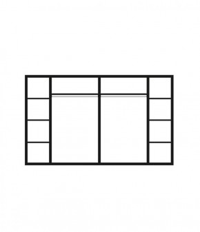Шкаф 6-ти дв. (с зеркалами) для платья и белья Карина-3 орех (К3Ш1/6[1]) в Сысерти - sysert.mebel-74.com | фото