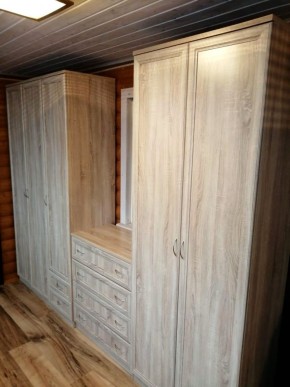 Шкаф для белья со штангой, полками и ящиками арт. 113 в Сысерти - sysert.mebel-74.com | фото