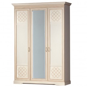 Шкаф для одежды 3-дверный №800 Парма кремовый белый в Сысерти - sysert.mebel-74.com | фото