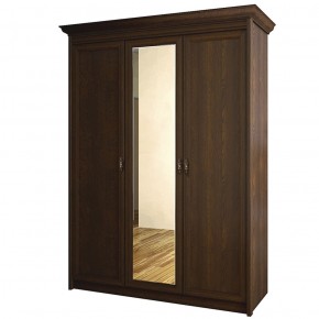 Шкаф для одежды 3-дверный с зеркалом №671 Флоренция Дуб оксфорд в Сысерти - sysert.mebel-74.com | фото