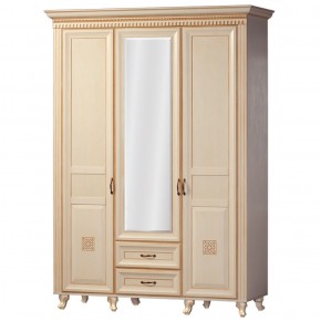 Шкаф для одежды 3-х дверный №470 Марлен Кремовый белый в Сысерти - sysert.mebel-74.com | фото