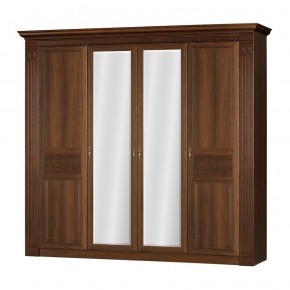 Шкаф для одежды 4-дверный №203 "Лючия" Дуб оксфорд в Сысерти - sysert.mebel-74.com | фото