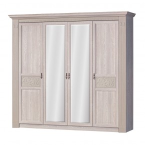 Шкаф для одежды 4-дверный №203 "Лючия" Дуб оксфорд серый в Сысерти - sysert.mebel-74.com | фото
