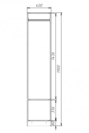 Шкаф для Одежды ЭШ1-РП-19-4 (ручка профильная) серия "Экон" в Сысерти - sysert.mebel-74.com | фото