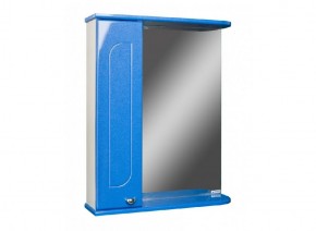 Шкаф-зеркало Радуга Синий металлик 50 ЛЕВЫЙ АЙСБЕРГ (DA1128HZR) в Сысерти - sysert.mebel-74.com | фото