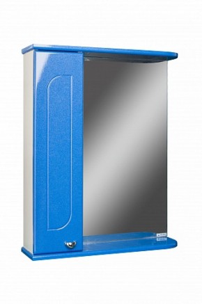 Шкаф-зеркало Радуга Синий металлик 55 левый АЙСБЕРГ (DA1129HZR) в Сысерти - sysert.mebel-74.com | фото