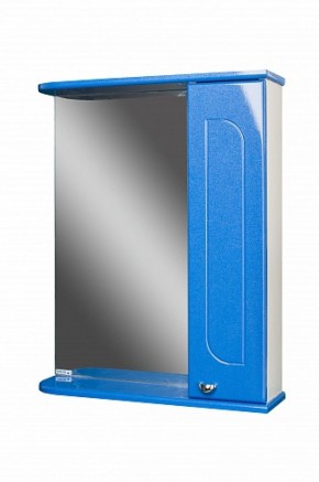 Шкаф-зеркало Радуга Синий металлик 60 правый АЙСБЕРГ (DA1130HZR) в Сысерти - sysert.mebel-74.com | фото