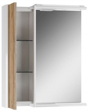 Шкаф-зеркало Uno 60 Дуб ВОТАН Эл. левый Домино (DU1508HZ) в Сысерти - sysert.mebel-74.com | фото