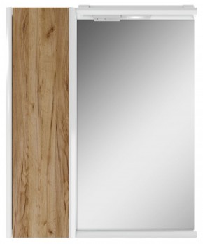 Шкаф-зеркало Uno 60 Дуб ВОТАН Эл. левый Домино (DU1508HZ) в Сысерти - sysert.mebel-74.com | фото