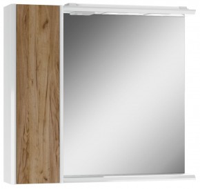 Шкаф-зеркало Uno 80 Дуб ВОТАН Эл. левый Домино (DU1509HZ) в Сысерти - sysert.mebel-74.com | фото