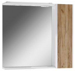 Шкаф-зеркало Uno 80 Дуб ВОТАН Эл. правый Домино (DU1511HZ) в Сысерти - sysert.mebel-74.com | фото
