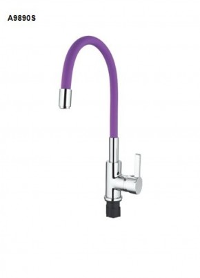Смеситель для кухни с силиконовым изливом A9890S (Фиолетовый) в Сысерти - sysert.mebel-74.com | фото