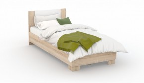 Спальня Аврора Кровать 120 со встроенным основанием под матрас Дуб сонома/Белый в Сысерти - sysert.mebel-74.com | фото