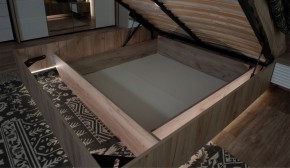 Спальня Джулия Кровать 160 МИ с подъемным механизмом Дуб крафт серый в Сысерти - sysert.mebel-74.com | фото