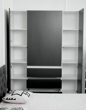 Спальный гарнитур Парус (Белый/Графит) модульный в Сысерти - sysert.mebel-74.com | фото