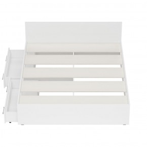 Стандарт Кровать с ящиками 1600, цвет белый, ШхГхВ 163,5х203,5х70 см., сп.м. 1600х2000 мм., без матраса, основание есть в Сысерти - sysert.mebel-74.com | фото