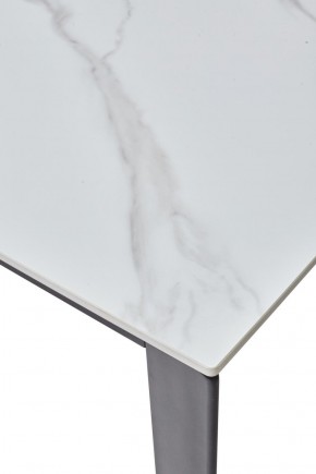 Стол CORNER 120 MATT WHITE MARBLE SOLID CERAMIC / BLACK, ®DISAUR в Сысерти - sysert.mebel-74.com | фото