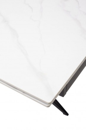 Стол FORIO 160 MATT WHITE MARBLE SOLID CERAMIC / BLACK, ®DISAUR в Сысерти - sysert.mebel-74.com | фото