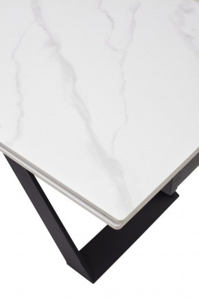 Стол LIVORNO 180 MATT WHITE MARBLE SOLID CERAMIC / BLACK, ®DISAUR в Сысерти - sysert.mebel-74.com | фото