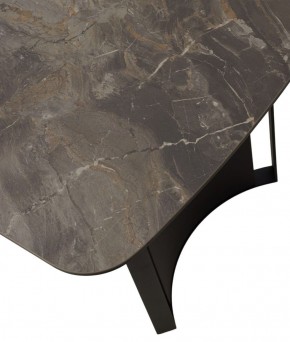 Стол RASMUS 160 KL-80 Серый мрамор, итальянская керамика / черный каркас, ®DISAUR в Сысерти - sysert.mebel-74.com | фото