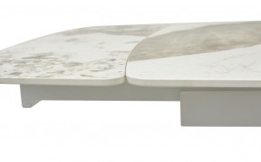Стол RIVOLI 140 GLOSS LUXURY PANDORA SOLID CERAMIC / WHITE, ®DISAUR в Сысерти - sysert.mebel-74.com | фото