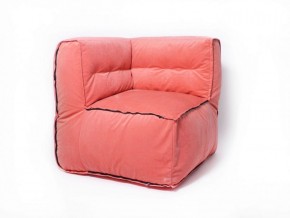 Угловое модульное бескаркасное кресло Комфорт (Персик велюр) в Сысерти - sysert.mebel-74.com | фото