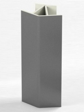 Угловое соединение для цоколя 135 гр. h150 мм (Алюминий, Белый, Черный, Сономаый) в Сысерти - sysert.mebel-74.com | фото