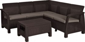 Комплект мебели угловой Корфу Релакс Сет (Corfu Relax set) коричневый в Сысерти - sysert.mebel-74.com | фото