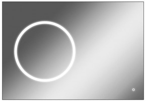 Зеркало Eclipse 100 black с подсветкой Sansa (SE1032Z) в Сысерти - sysert.mebel-74.com | фото