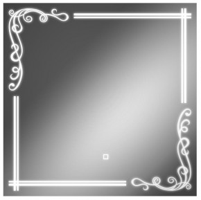 Зеркало Луандра 700х700 с подсветкой Домино (GL7035Z) в Сысерти - sysert.mebel-74.com | фото