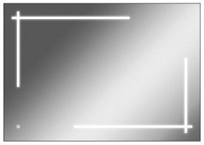 Зеркало Ray 100 black с подсветкой Sansa (SR1035Z) в Сысерти - sysert.mebel-74.com | фото