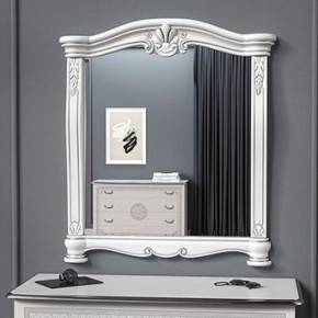 Зеркало в раме (12.150) Грация (белый/серебро) в Сысерти - sysert.mebel-74.com | фото